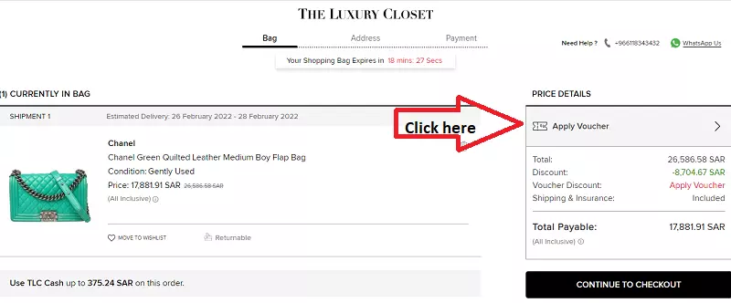 how to use the luxury coupon code