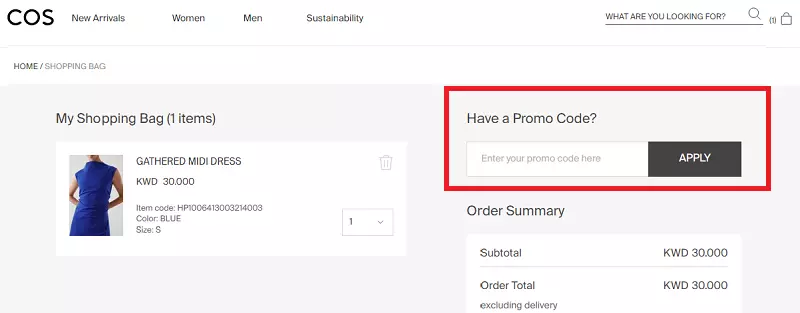how to use cosstores discount code