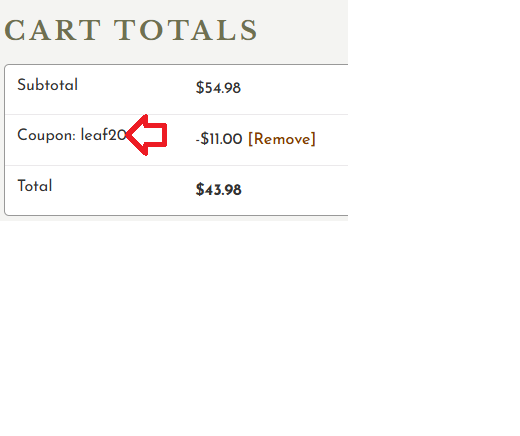 Coupon verification screenshot on 4 Corners Cannabis