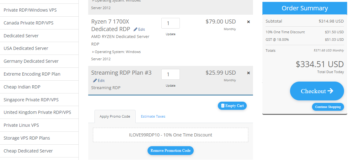 Coupon verification screenshot on 99RDP