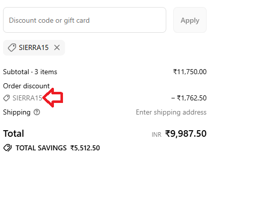 Coupon verification screenshot on Alcami Elements