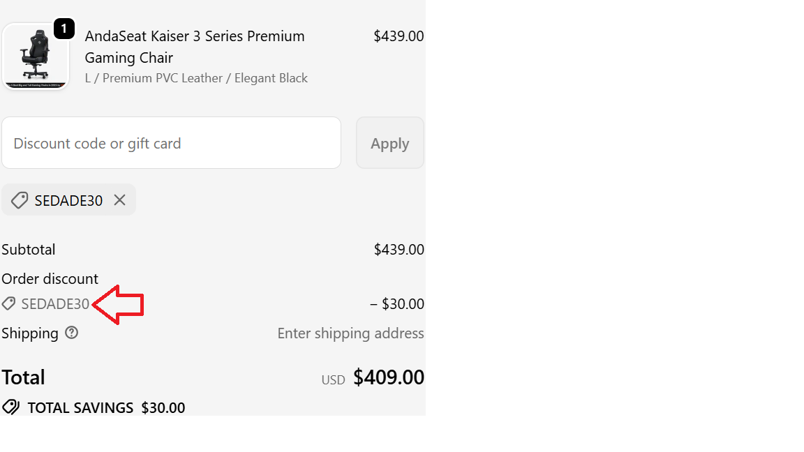 Coupon verification screenshot on Anda Seat