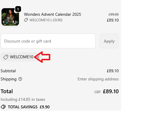Coupon verification screenshot on Avant Skincare