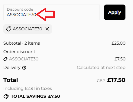 Coupon verification screenshot on Avon