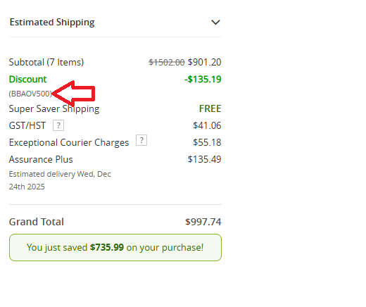 Coupon verification screenshot on Banner Buzz