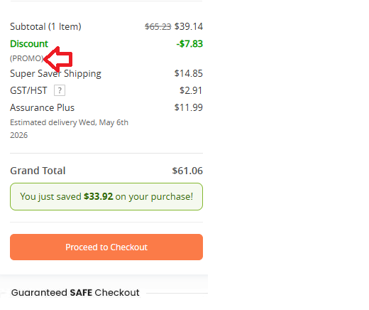 Coupon verification screenshot on Banner Buzz