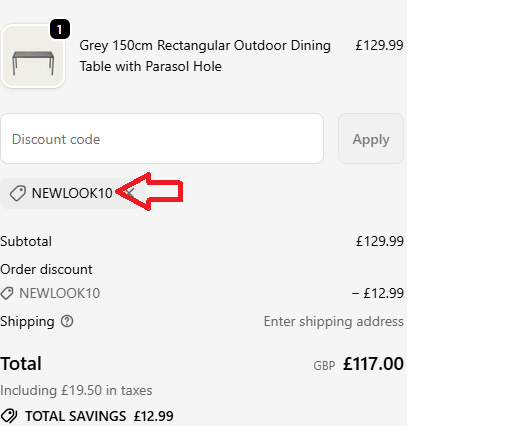 Coupon verification screenshot on Bathroom Deco