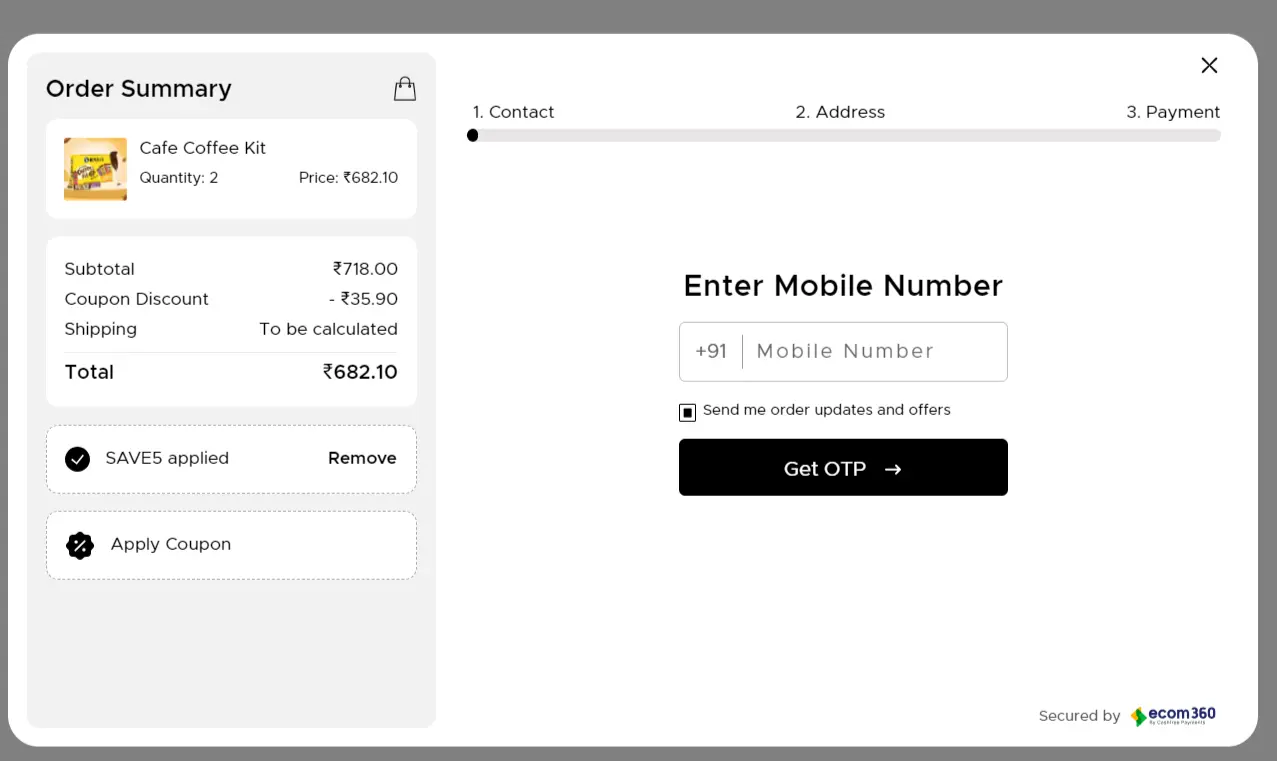Coupon verification screenshot on Bevzilla