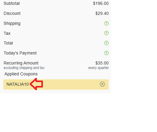Coupon verification screenshot on BiOptimizers