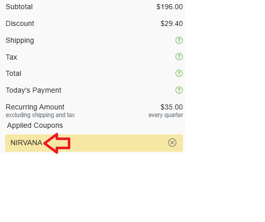 Coupon verification screenshot on BiOptimizers