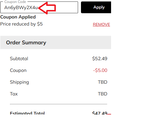 Coupon verification screenshot on Book Outlet