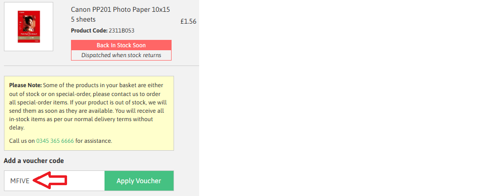 Coupon verification screenshot on Cartridge Monkey