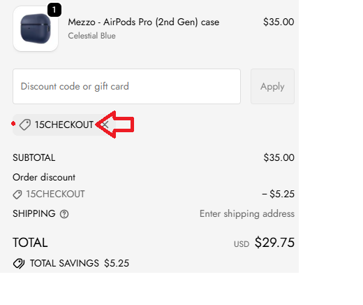 Coupon verification screenshot on Caudabe