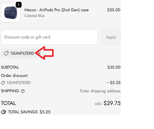 Coupon verification screenshot on Caudabe