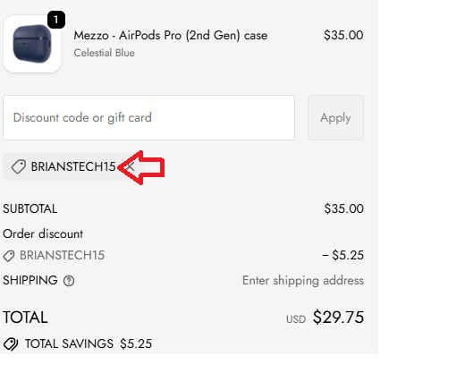 Coupon verification screenshot on Caudabe