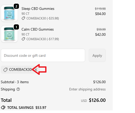 Coupon verification screenshot on Charlotte's Web
