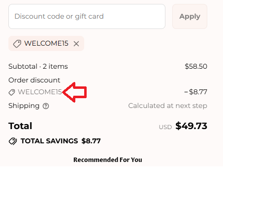 Coupon verification screenshot on Chella