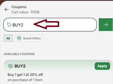 Coupon verification screenshot on Cover It Up
