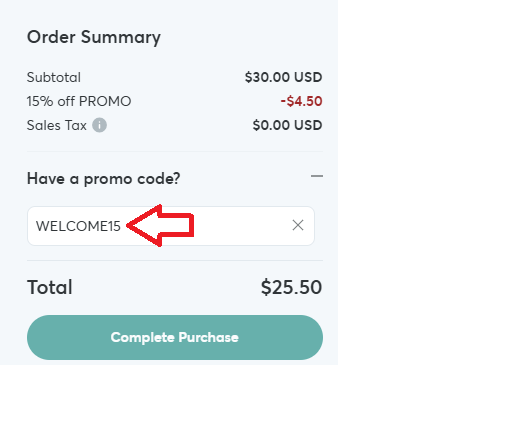 Coupon verification screenshot on Creative Market