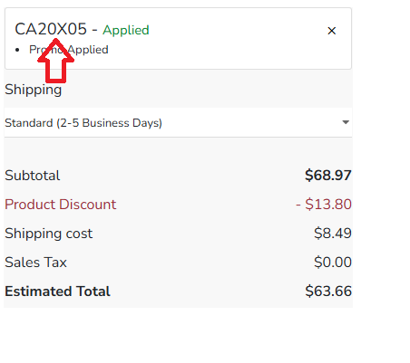 Coupon verification screenshot on Diet Direct