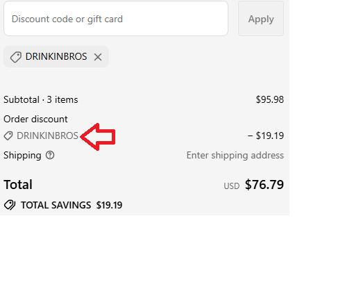 Coupon verification screenshot on Diet Smoke