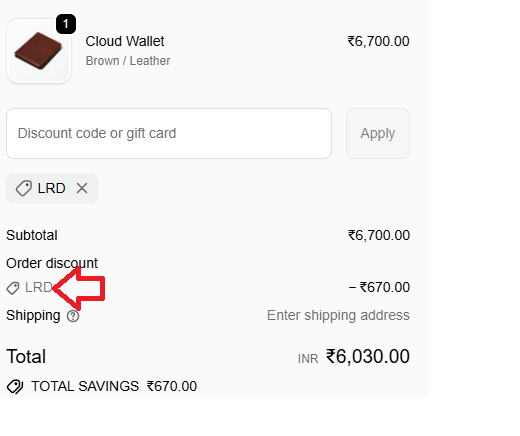 Coupon verification screenshot on Double Oak