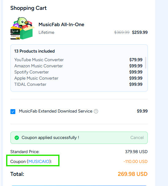 Coupon verification screenshot on DVDFab