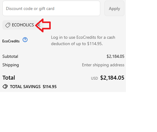Coupon verification screenshot on EcoFlow