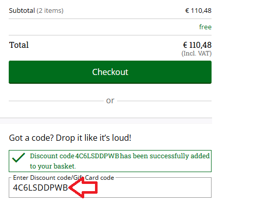 Coupon verification screenshot on EMP