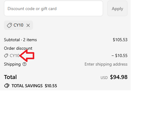 Coupon verification screenshot on EPO Maker