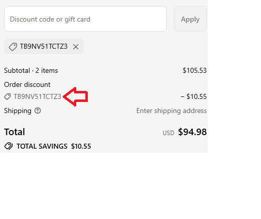 Coupon verification screenshot on EPO Maker
