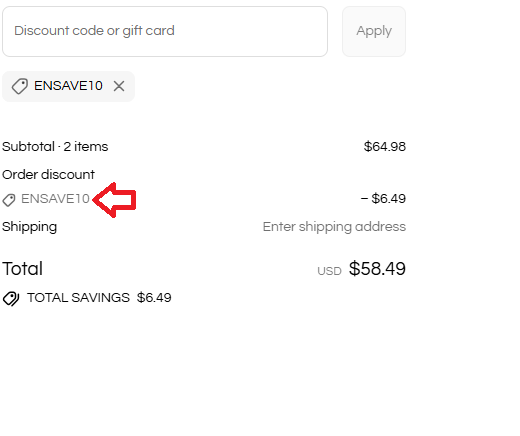Coupon verification screenshot on Eu Natural