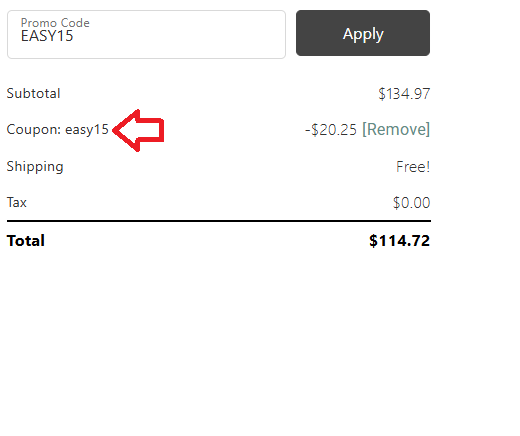 Coupon verification screenshot on Extract Labs