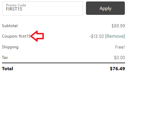 Coupon verification screenshot on Extract Labs
