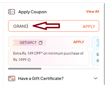 Coupon verification screenshot on Firstcry