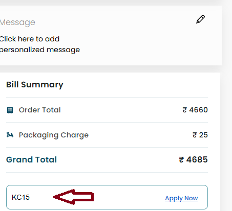 Coupon verification screenshot on Floweraura