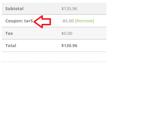 Coupon verification screenshot on Flower Patch
