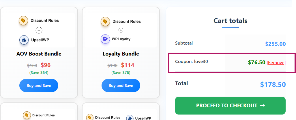 Coupon verification screenshot on Flycart