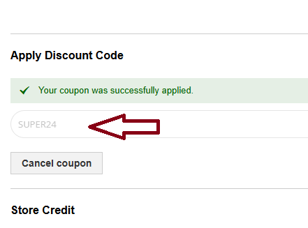 Coupon verification screenshot on Focus Point