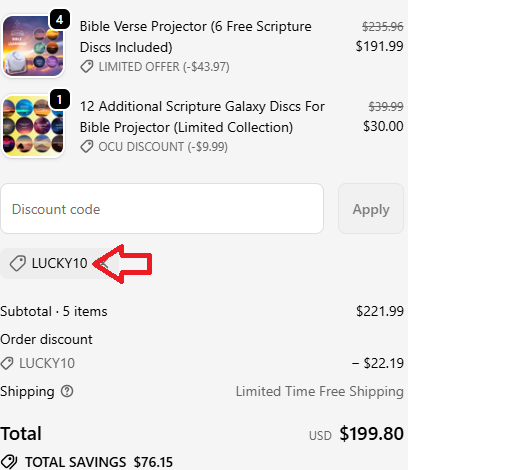Coupon verification screenshot on GodIsAbove
