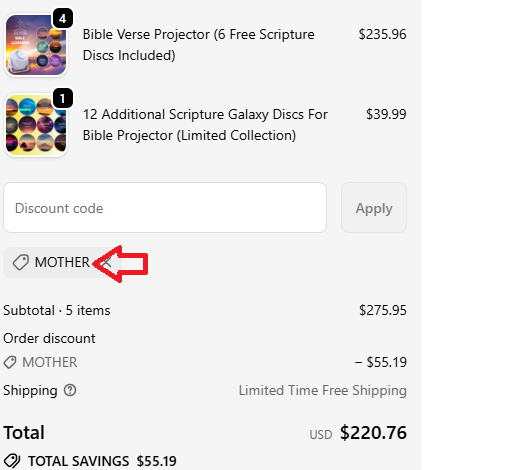 Coupon verification screenshot on GodIsAbove