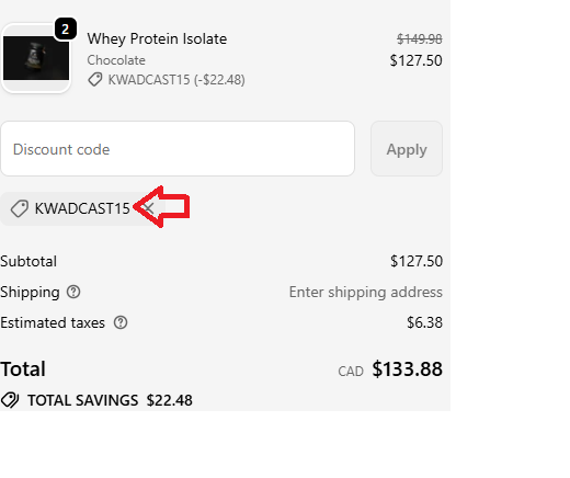 Screenshot of tested coupon for Gyata Nutrition