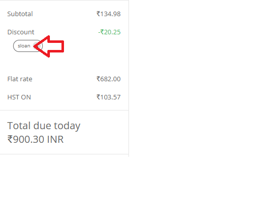 Coupon verification screenshot on Gyata Nutrition