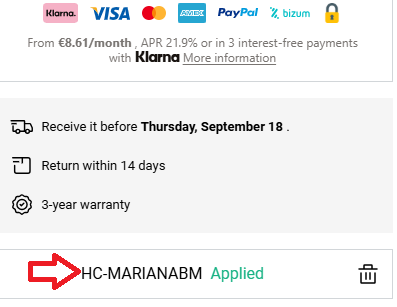 Coupon verification screenshot on Hawkers