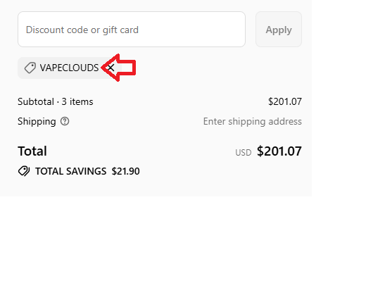 Coupon verification screenshot on Headshop