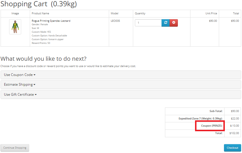 Coupon verification screenshot on Herostime