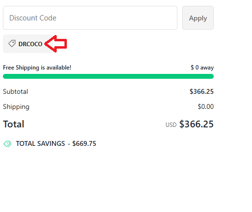 Coupon verification screenshot on Homegrown Cannabis Co