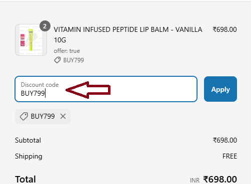 Coupon verification screenshot on Hyphen