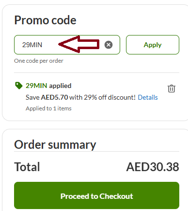 Screenshot of tested coupon for IHerb