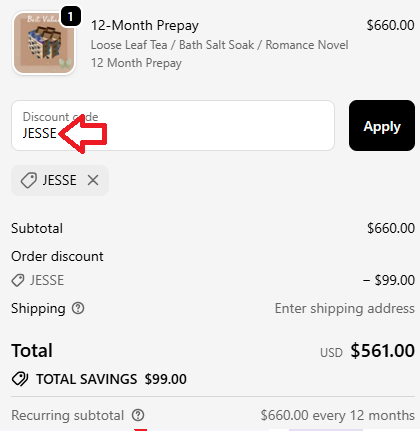Coupon verification screenshot on Introverts Retreat